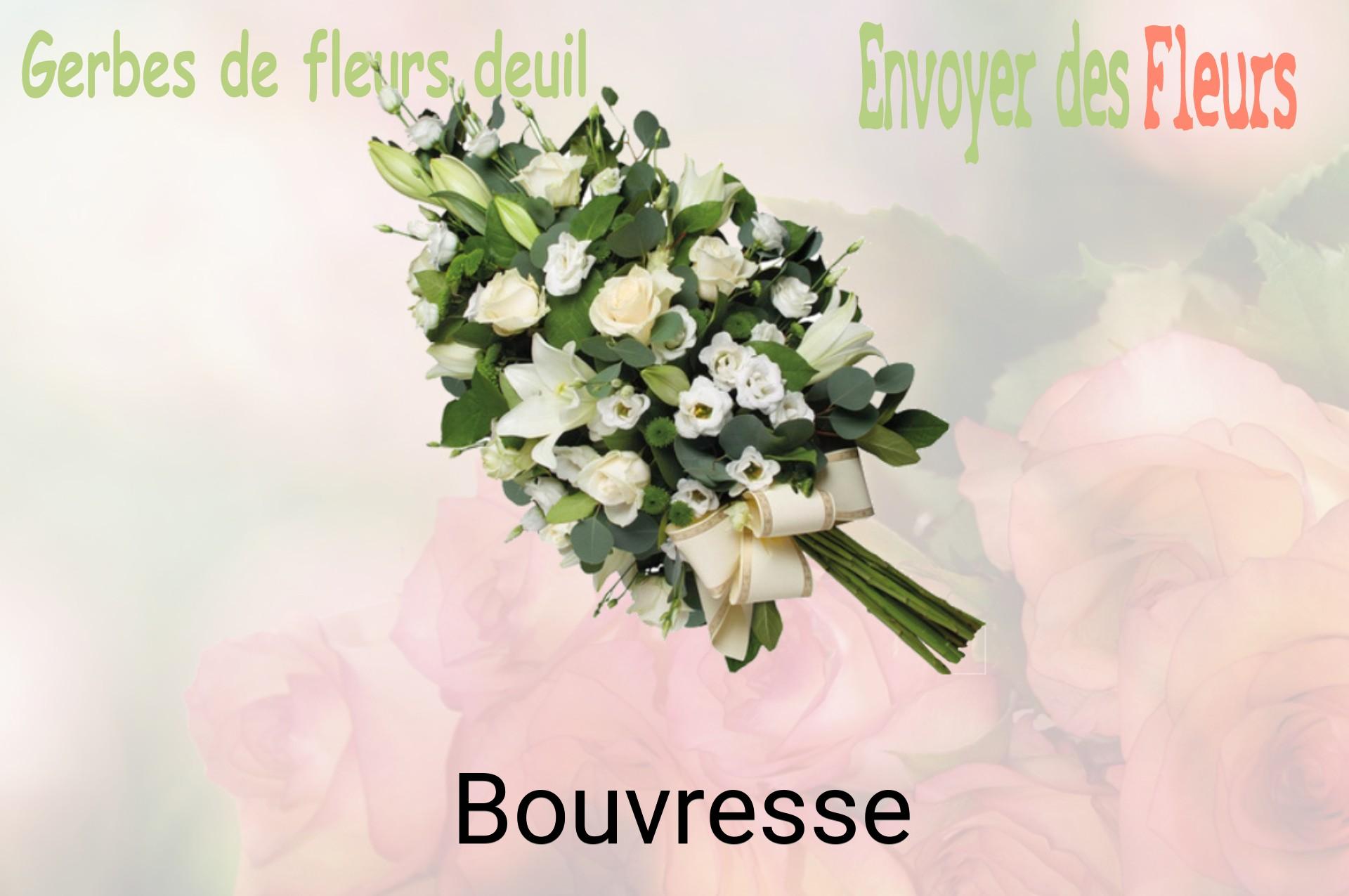Gerbe de fleurs de deuil livrée à Bouvresse